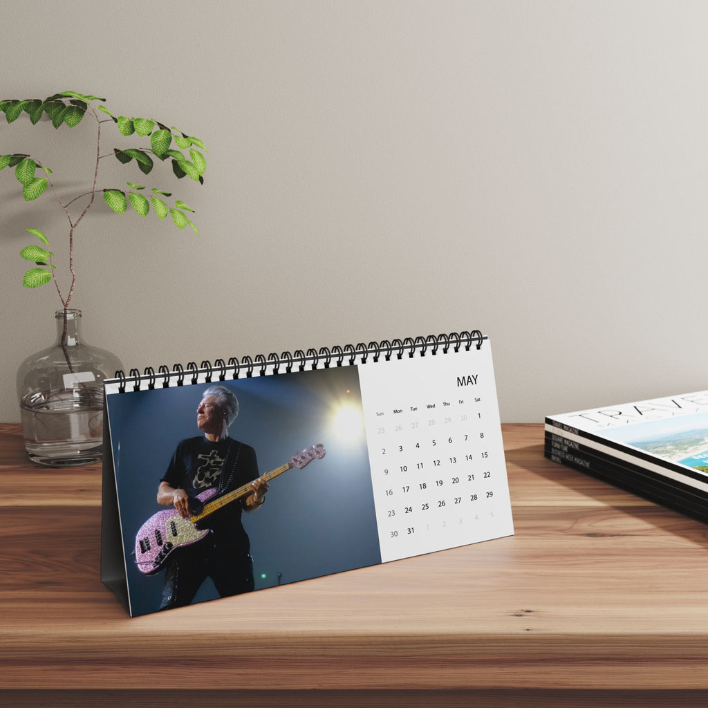 U2 2027 Desktop Calendar — Spiral-Bound Concert Photo Grid Calendar