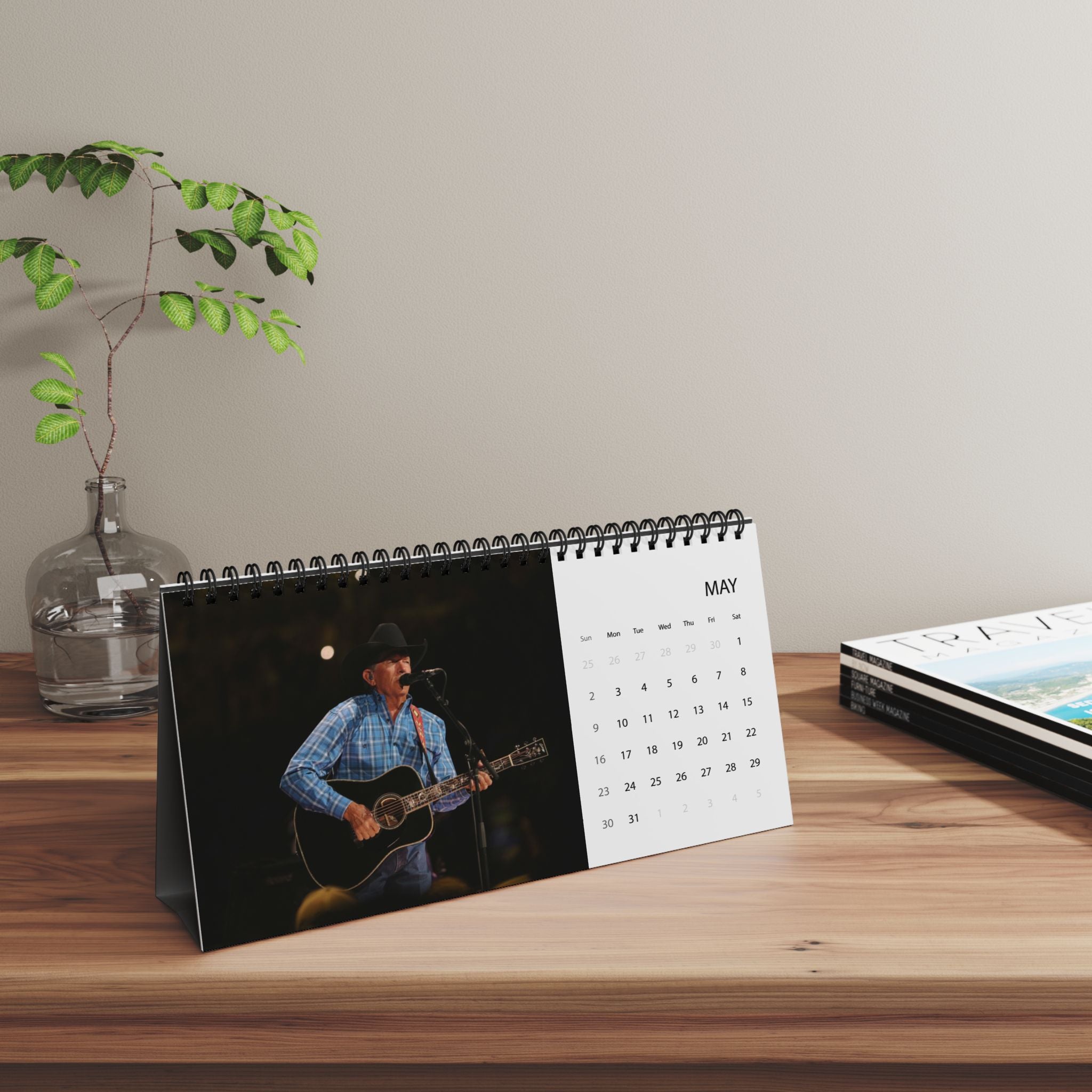 George Strait Desktop Calendar (2027 grid)