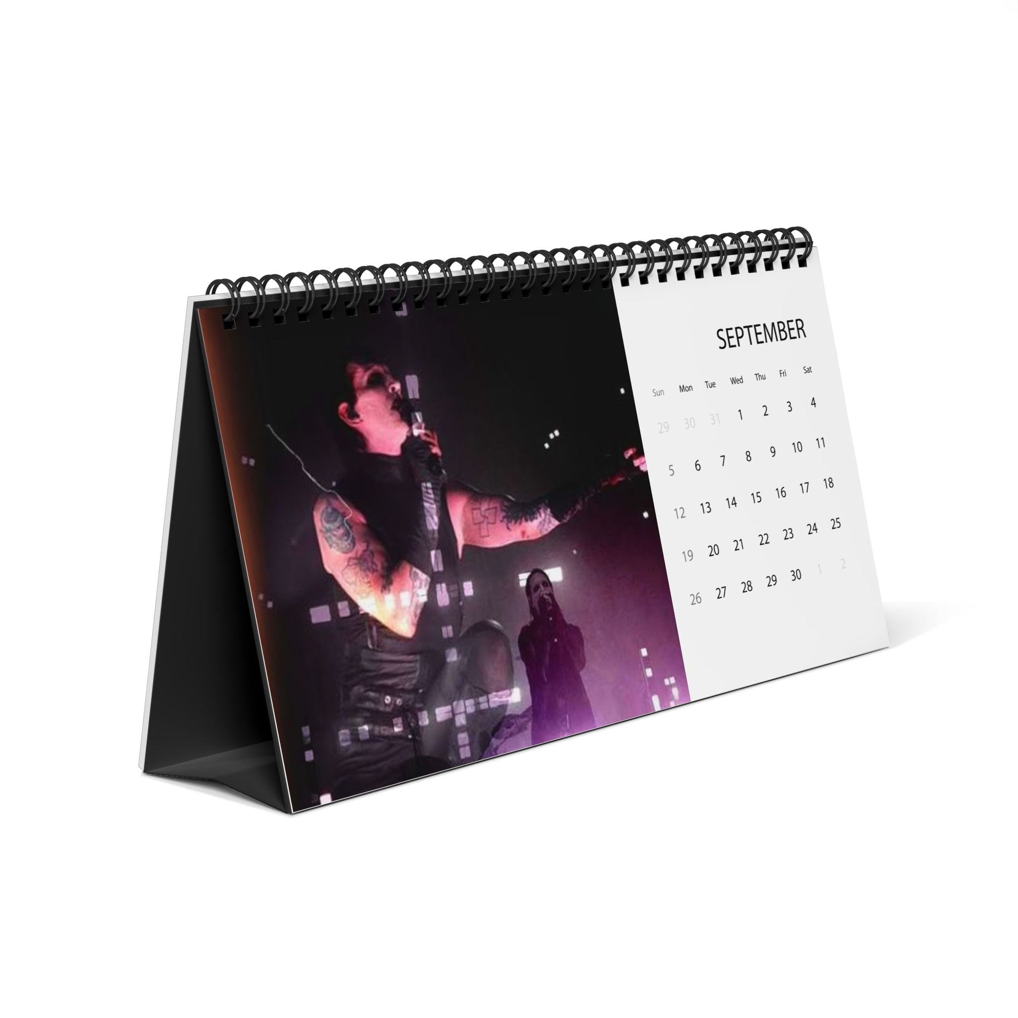 Marilyn Manson 2027 Music Artist Desk Calendar with Monthly Grid