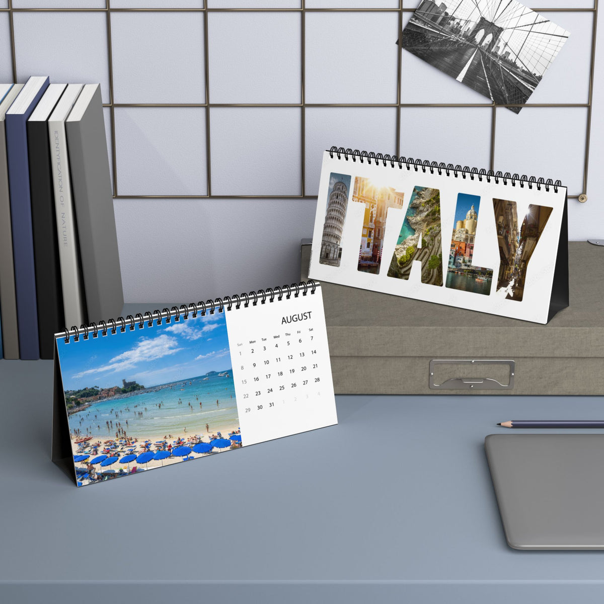 Italy Scenic Desktop Calendar (2027 Grid)