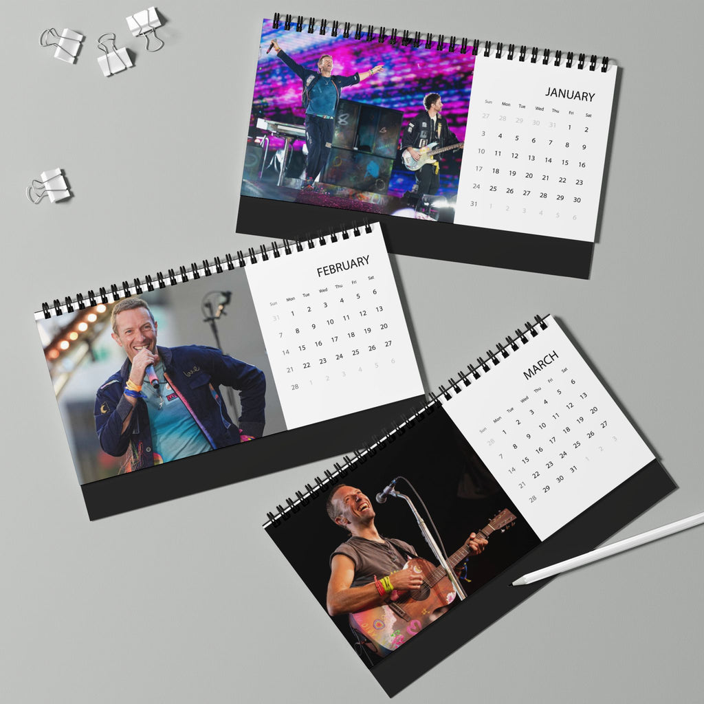 Coldplay Desktop Calendar (2027 grid)