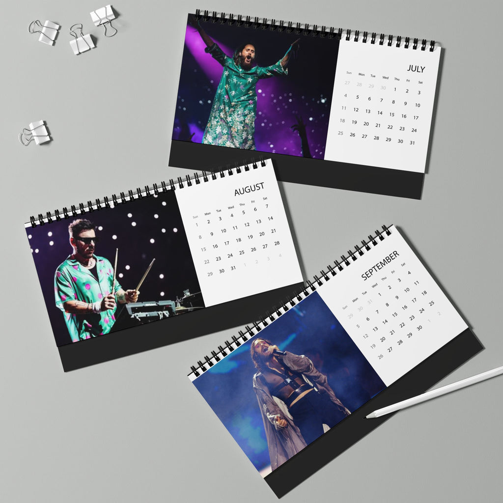 30 Seconds to Mars Desktop Calendar (2027 grid)
