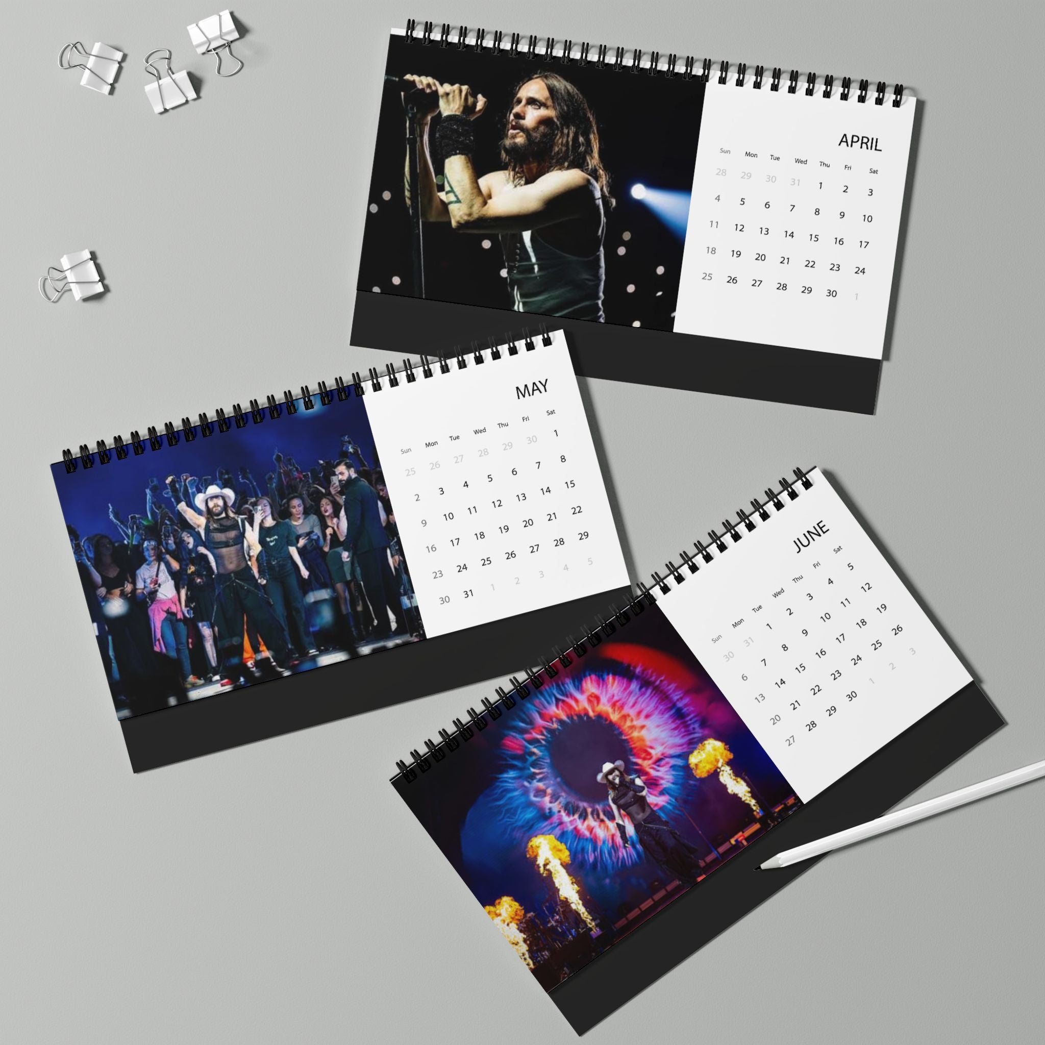 30 Seconds to Mars Desktop Calendar (2027 grid)