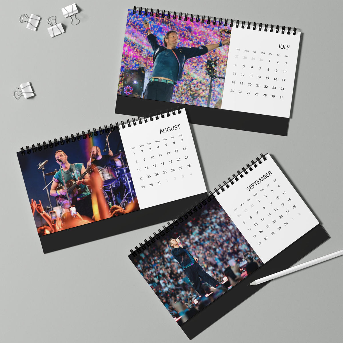 Coldplay Desktop Calendar (2027 grid)