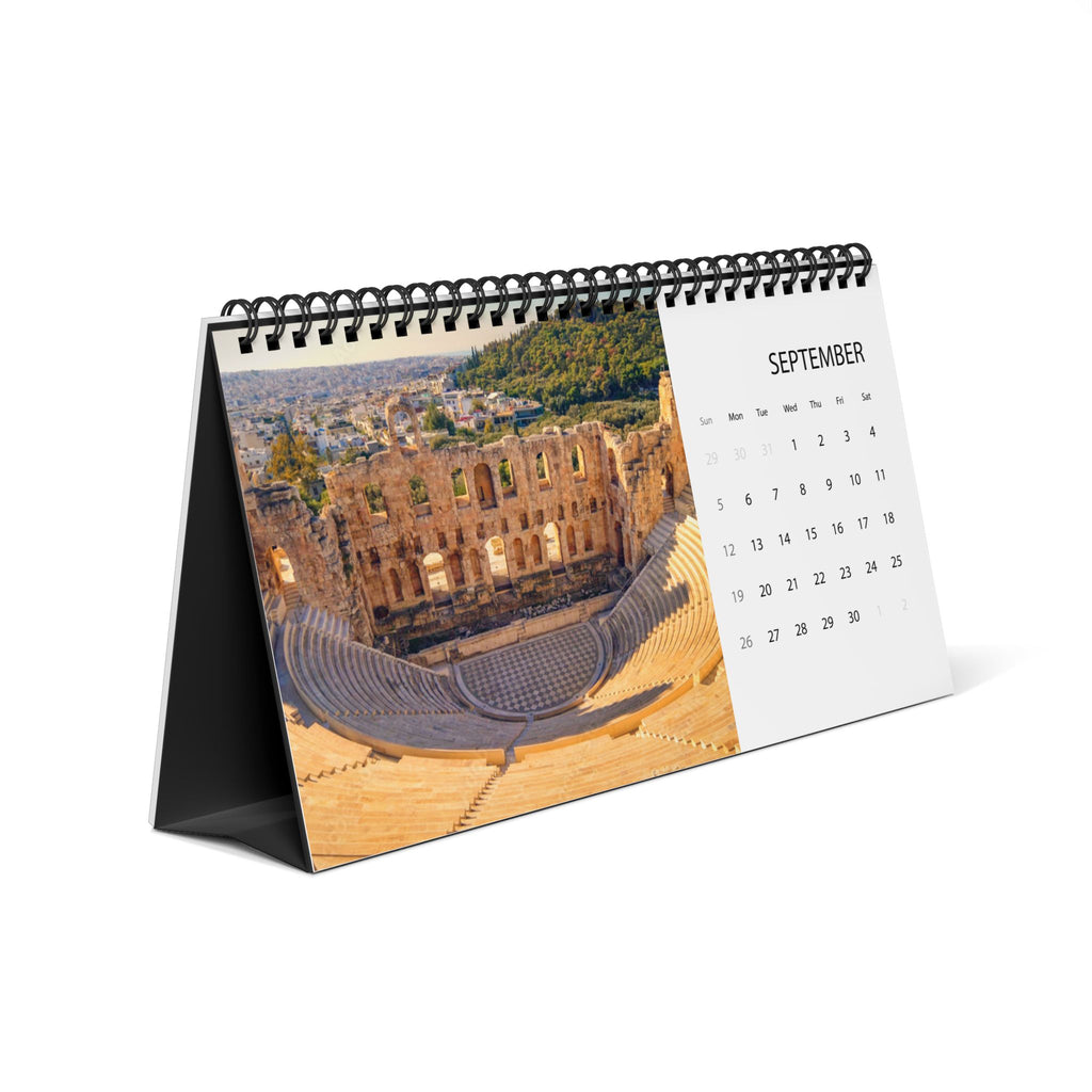Greece Desktop Calendar 2027 – Scenic Greek Landmarks Grid Planner