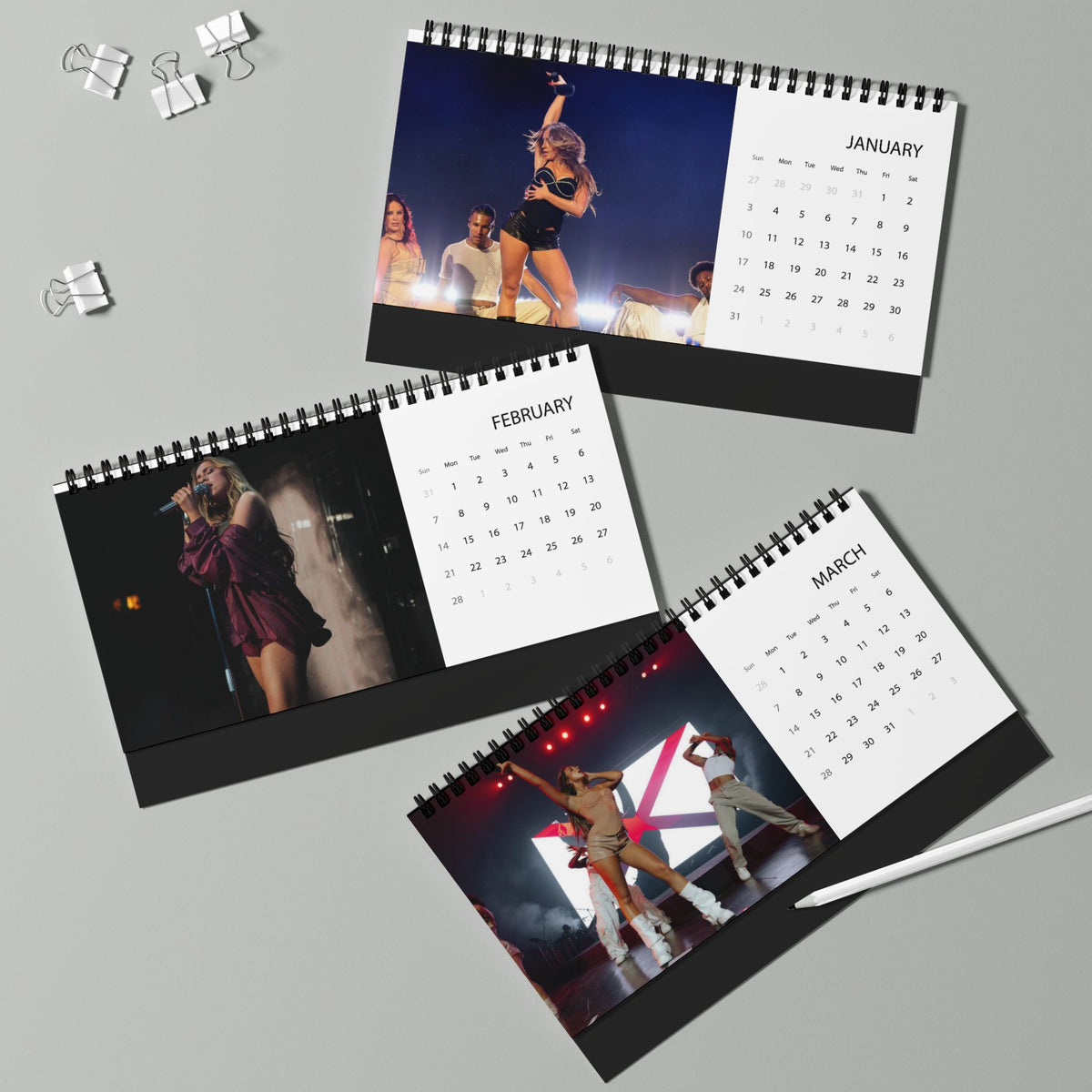 Tate Mcrae Grid Desktop Planner Calendar 2027
