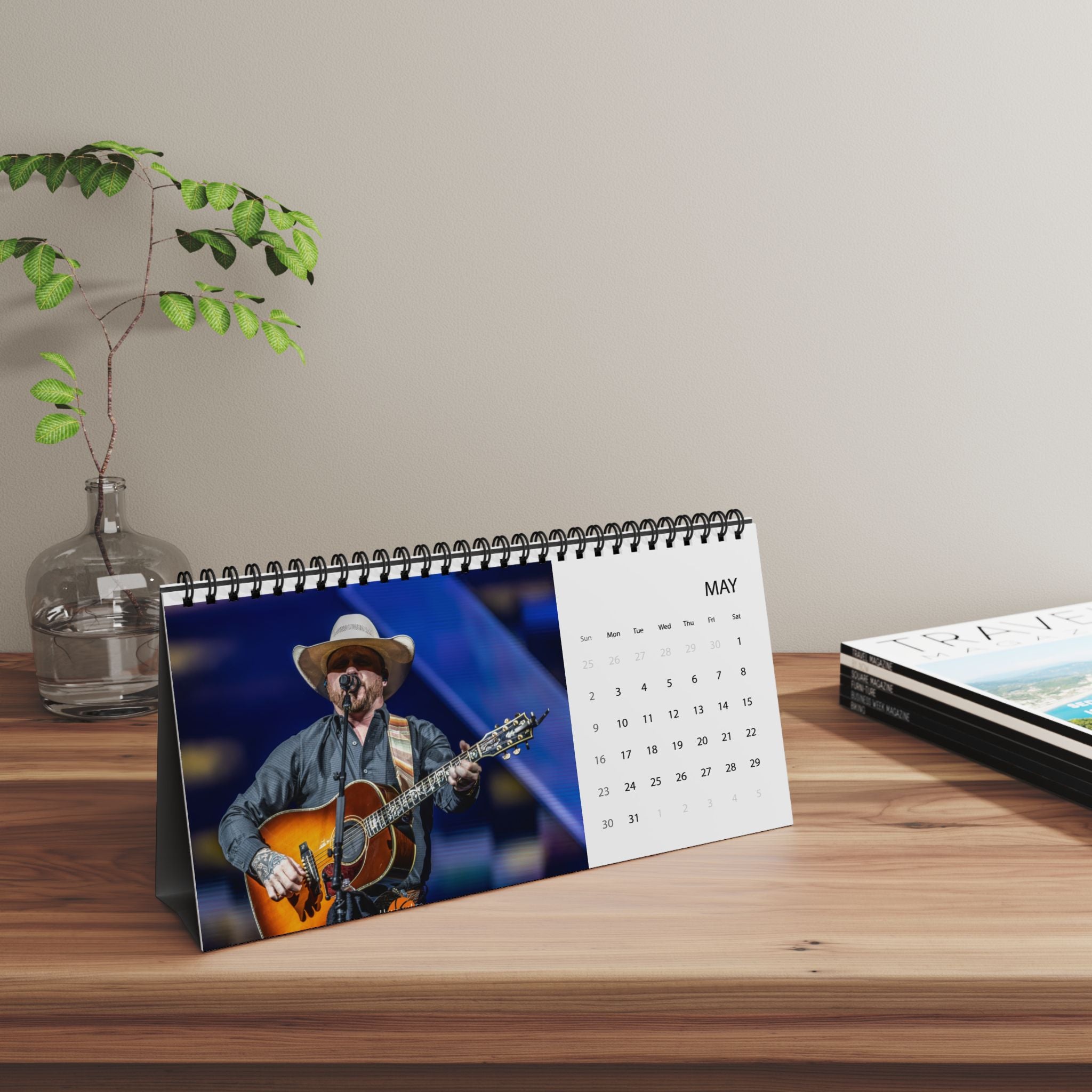 Cody Johnson Desktop Calendar (2027 grid)