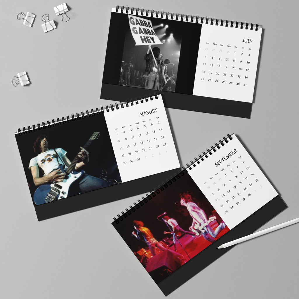 Ramones 2027 Desk Calendar — Rock Band Desktop Grid Calendar