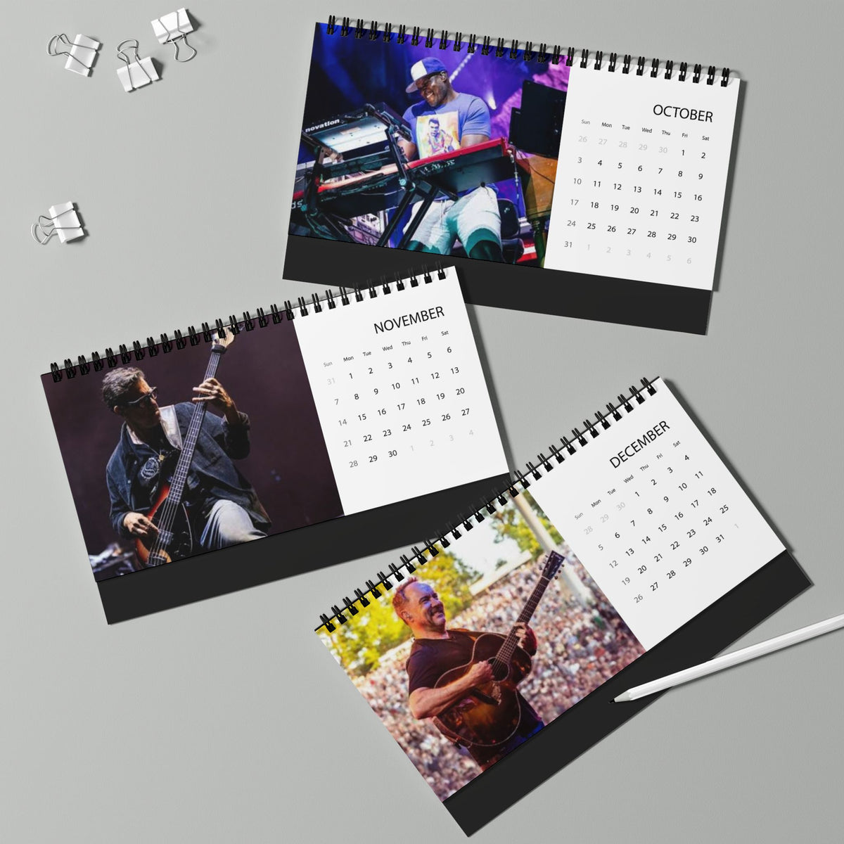Dave Matthews Desktop Calendar (2027 grid)