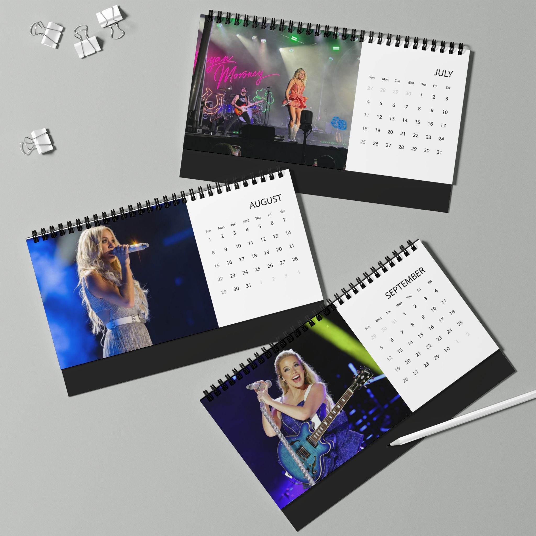 Megan Moroney Desktop Calendar Grid Desk Planner