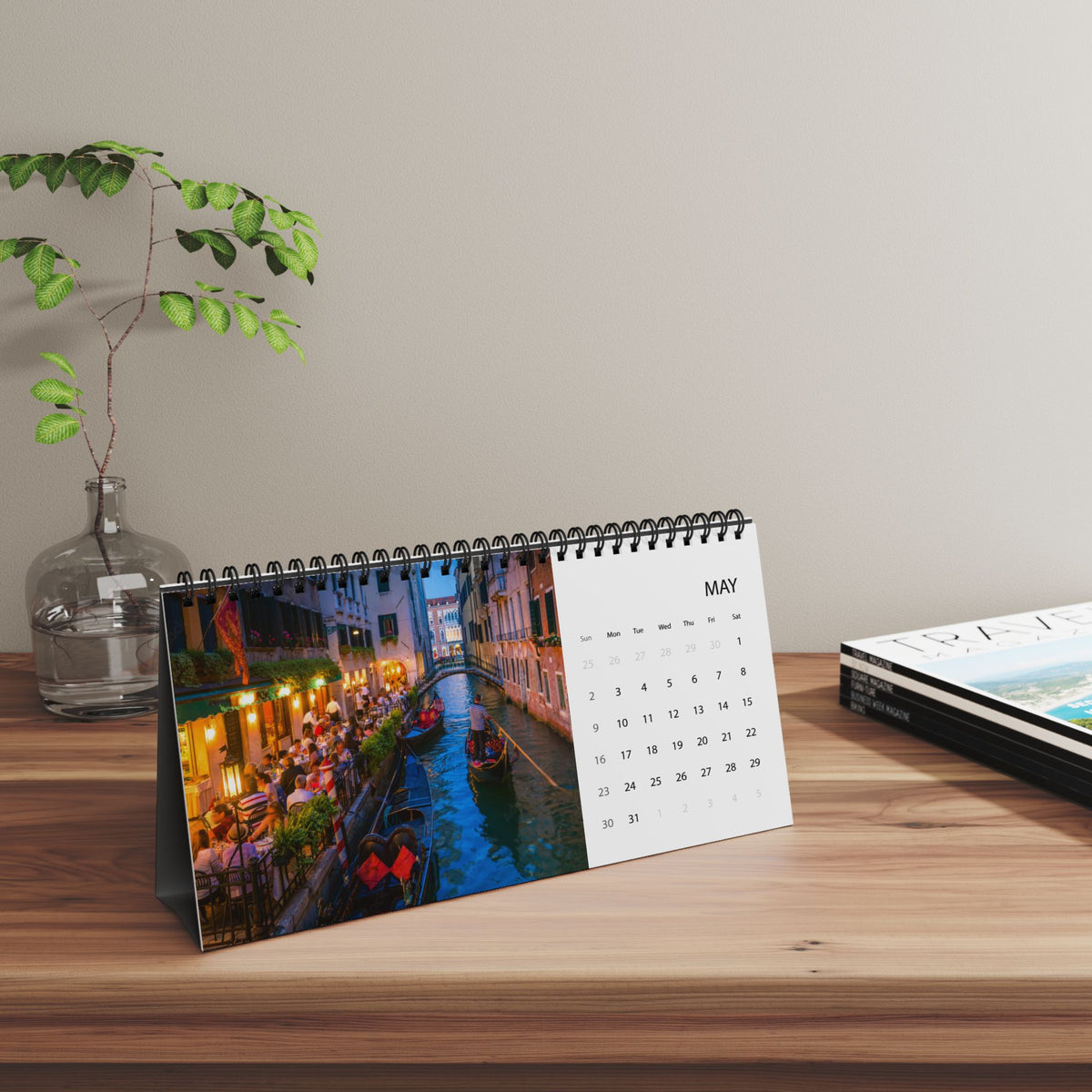 Italy Scenic Desktop Calendar (2027 Grid)