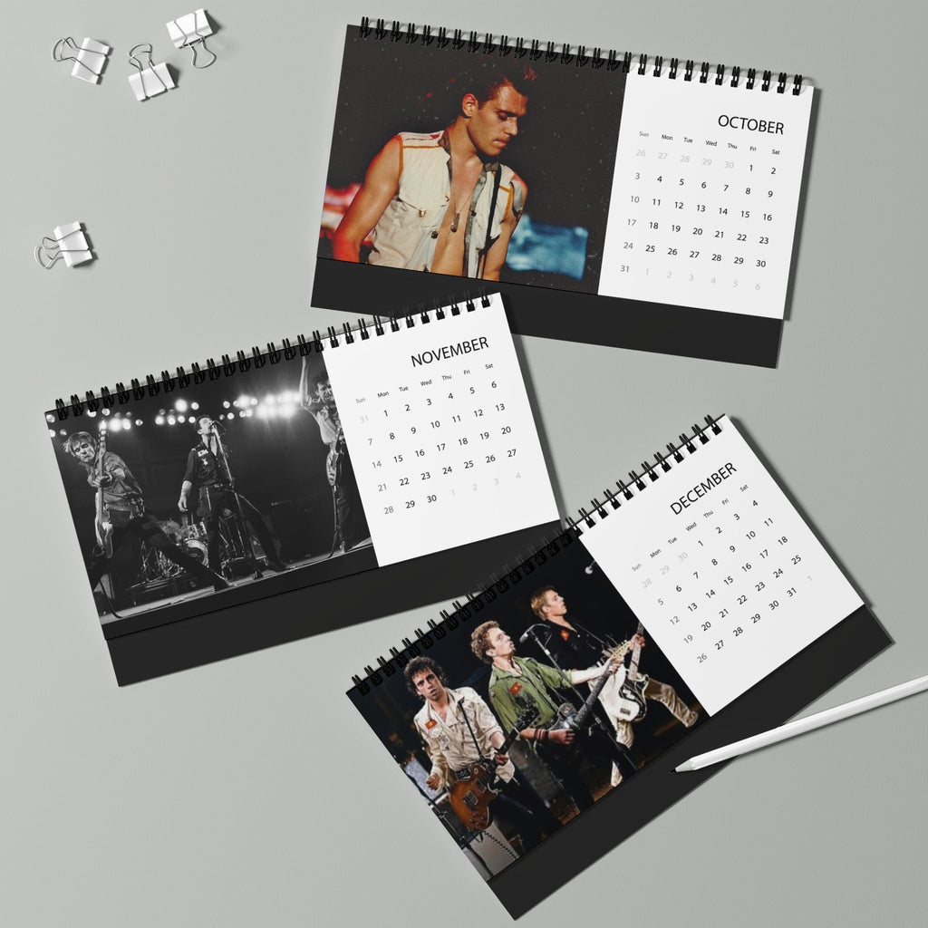The Clash 2027 Desktop Calendar — Vintage Punk Band Grid Calendar