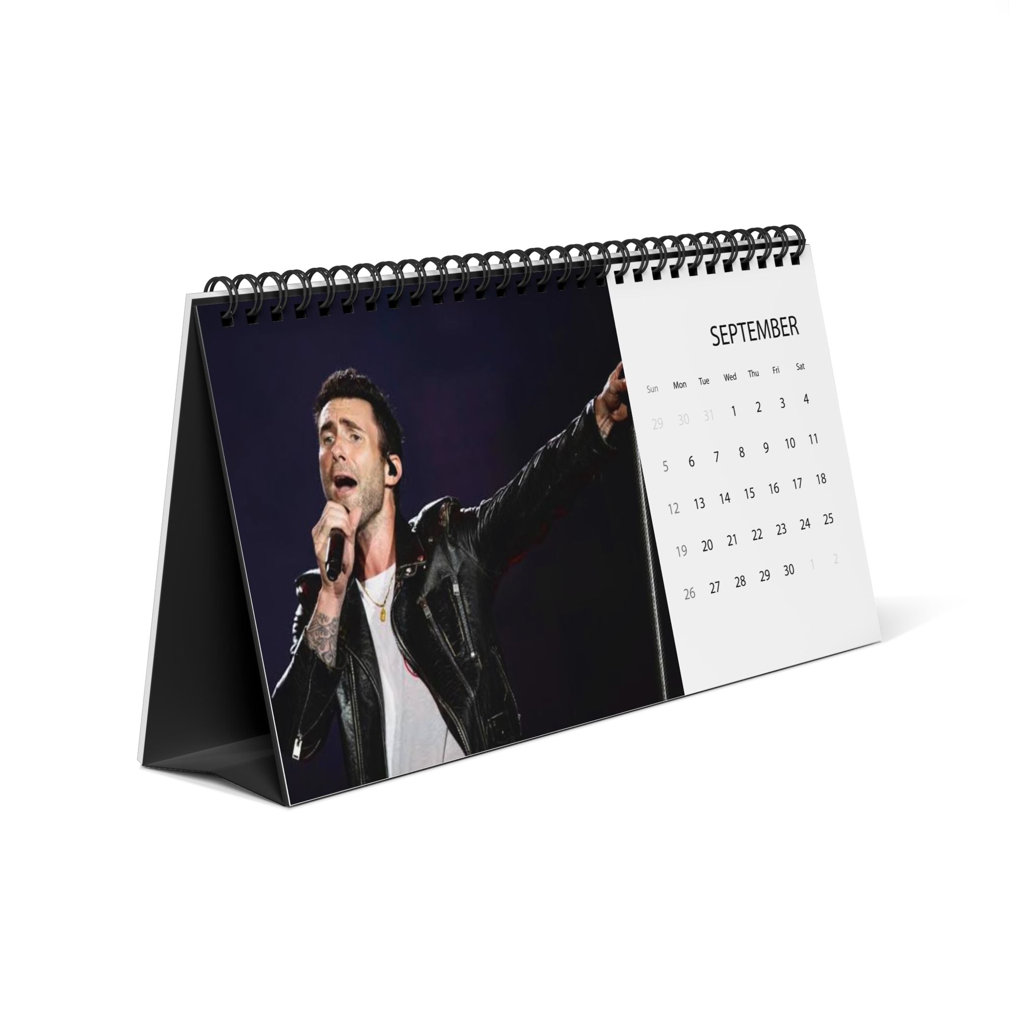 Maroon 5 Desktop Calendar 2027 Grid Calendar (Desk Stand)