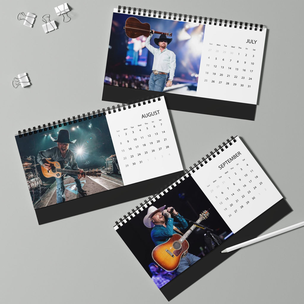 Cody Johnson Desktop Calendar (2027 grid)