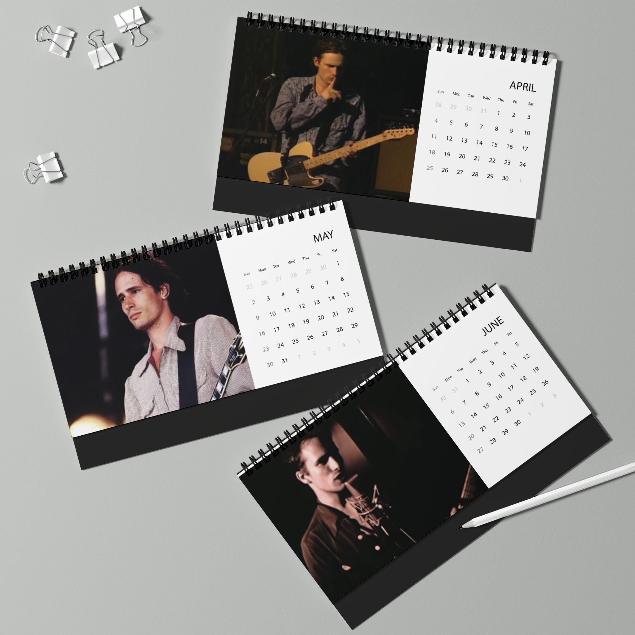 Jeff Buckley Desktop Calendar (2027 grid)