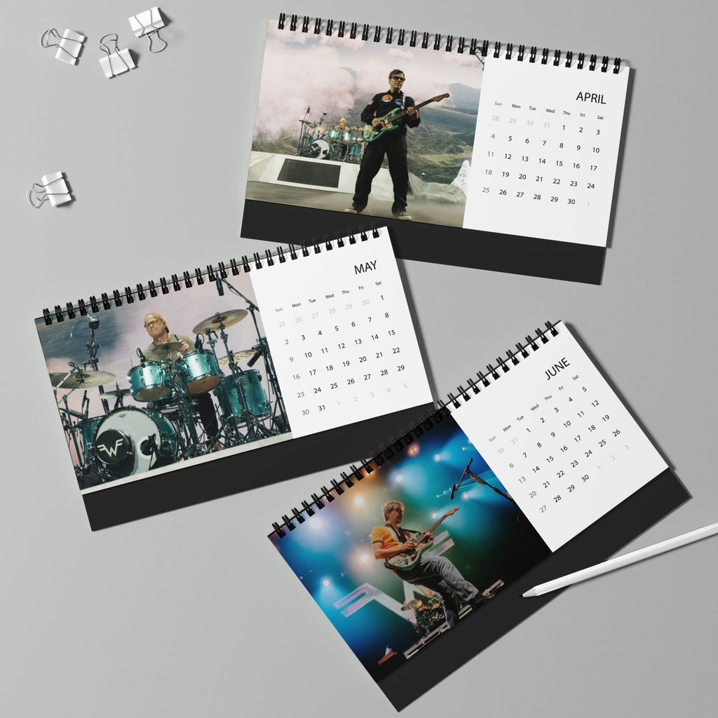 Weezer 2027 Desktop Calendar – Grid-Style Band Photo Desk Calendar