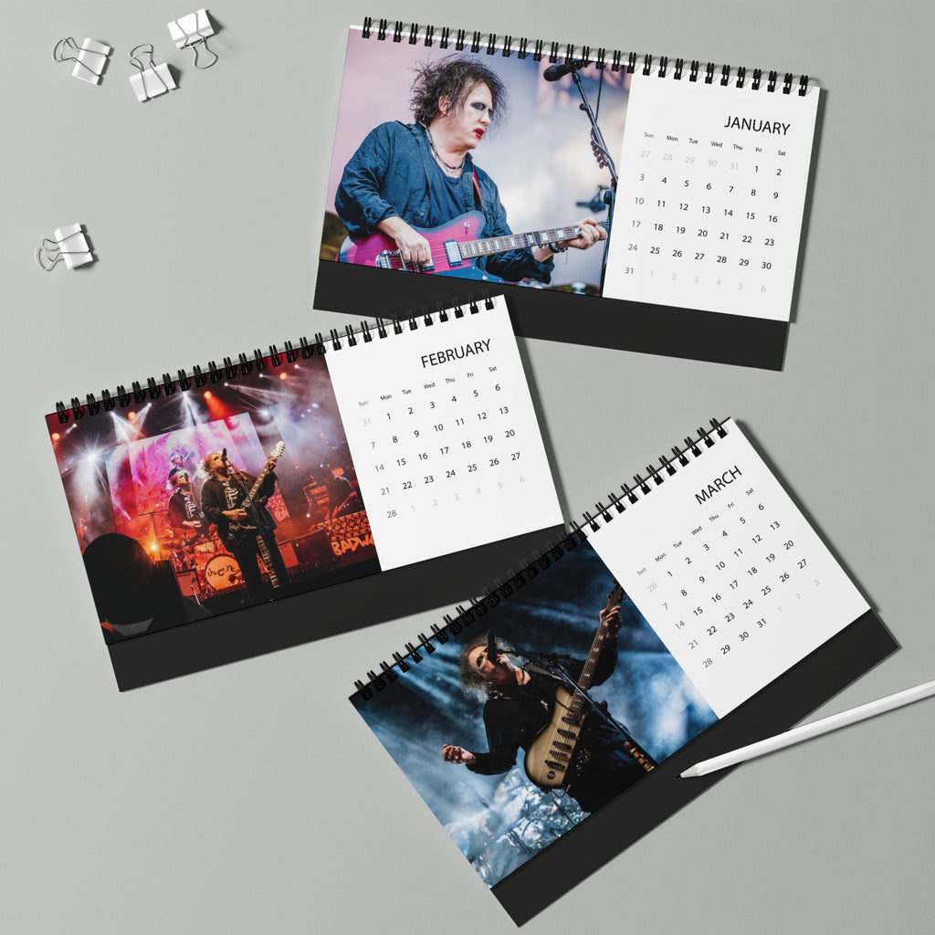 The Cure 2027 Desktop Calendar – Band Photo Grid Planner