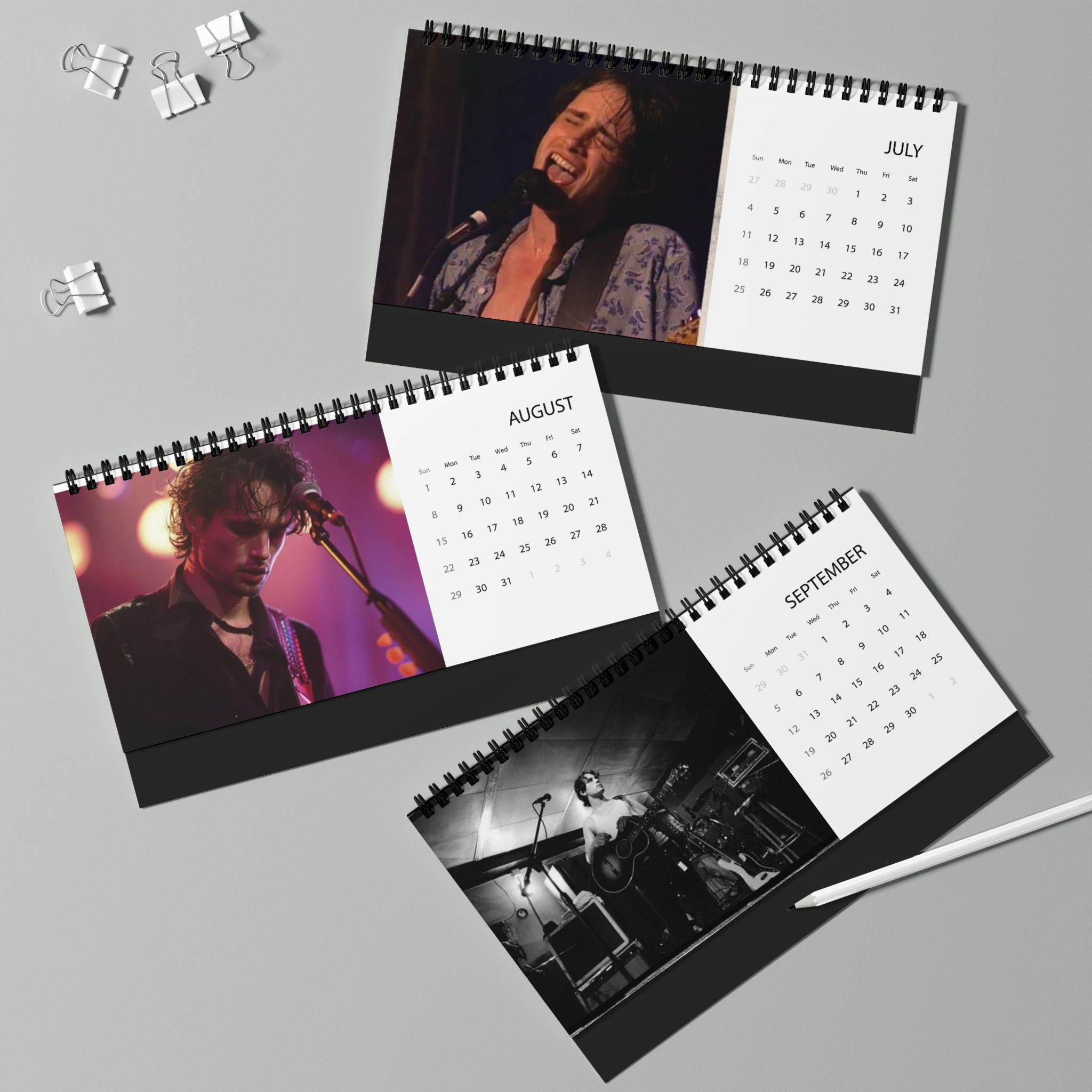 Jeff Buckley Desktop Calendar (2027 grid)