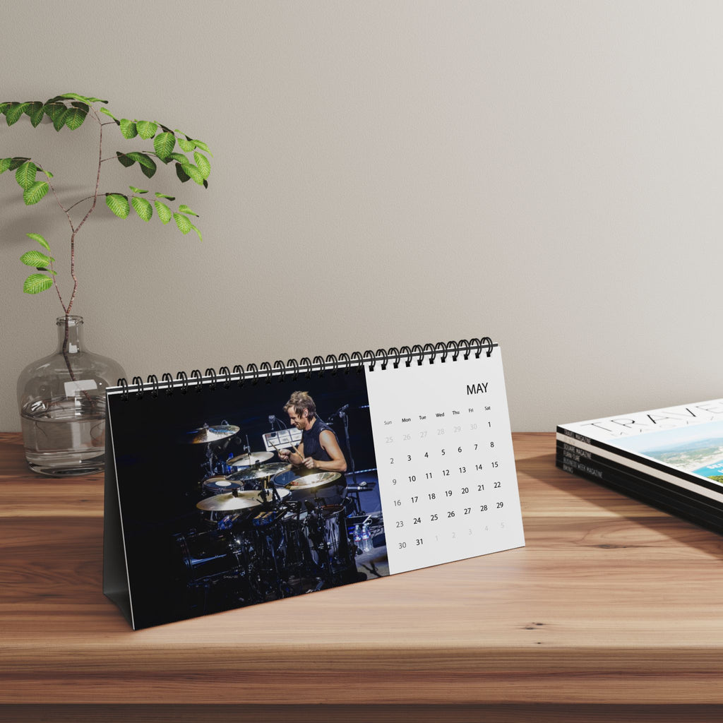 Muse 2027 Desk Calendar — Grid Layout Desktop Calendar with Monthly Images