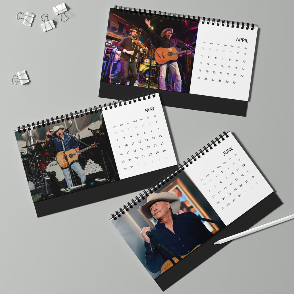 Alan Jackson Desktop Calendar 2027 — 2027 Grid Desk Calendar with Monthly Dates