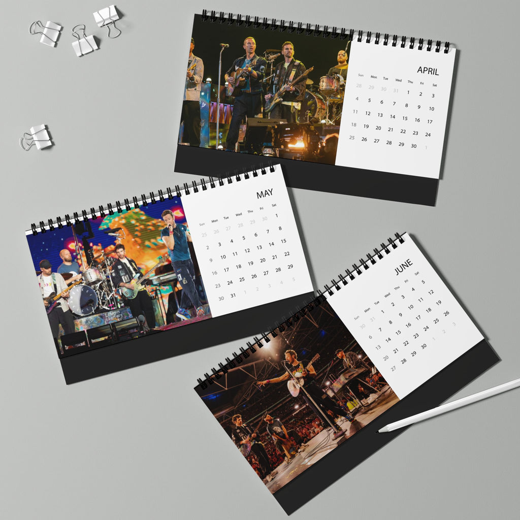 Coldplay Desktop Calendar (2027 grid)