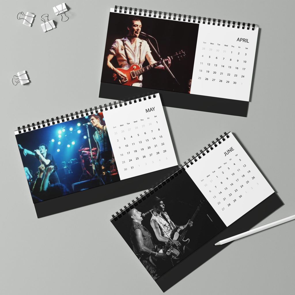 The Clash 2027 Desktop Calendar — Vintage Punk Band Grid Calendar
