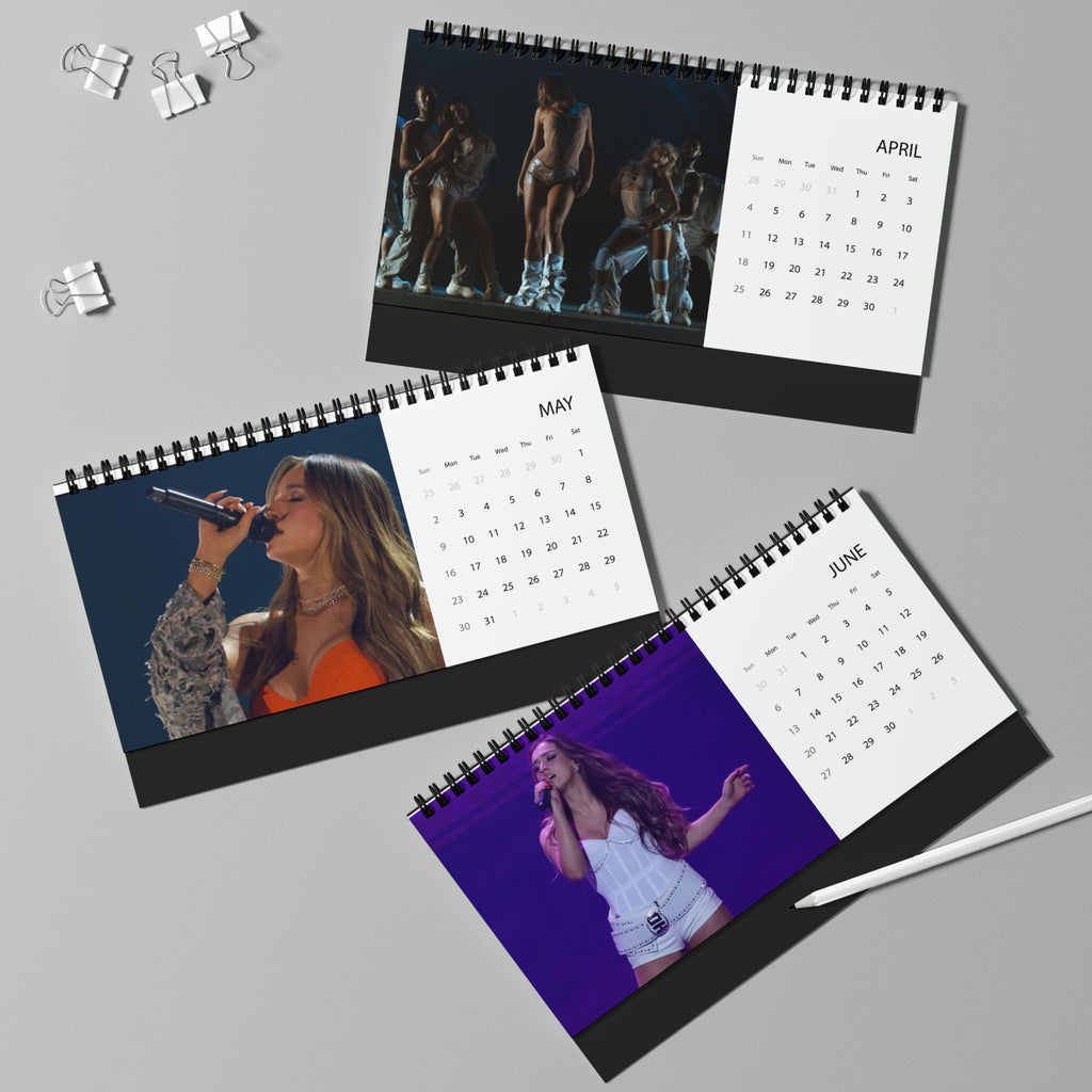 Tate Mcrae Grid Desktop Planner Calendar 2027