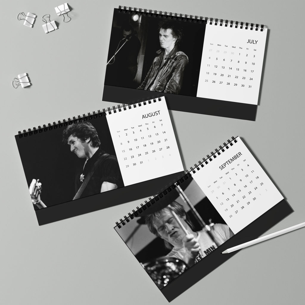 Pistols 2027 Desktop Calendar – Punk Band Photo Grid
