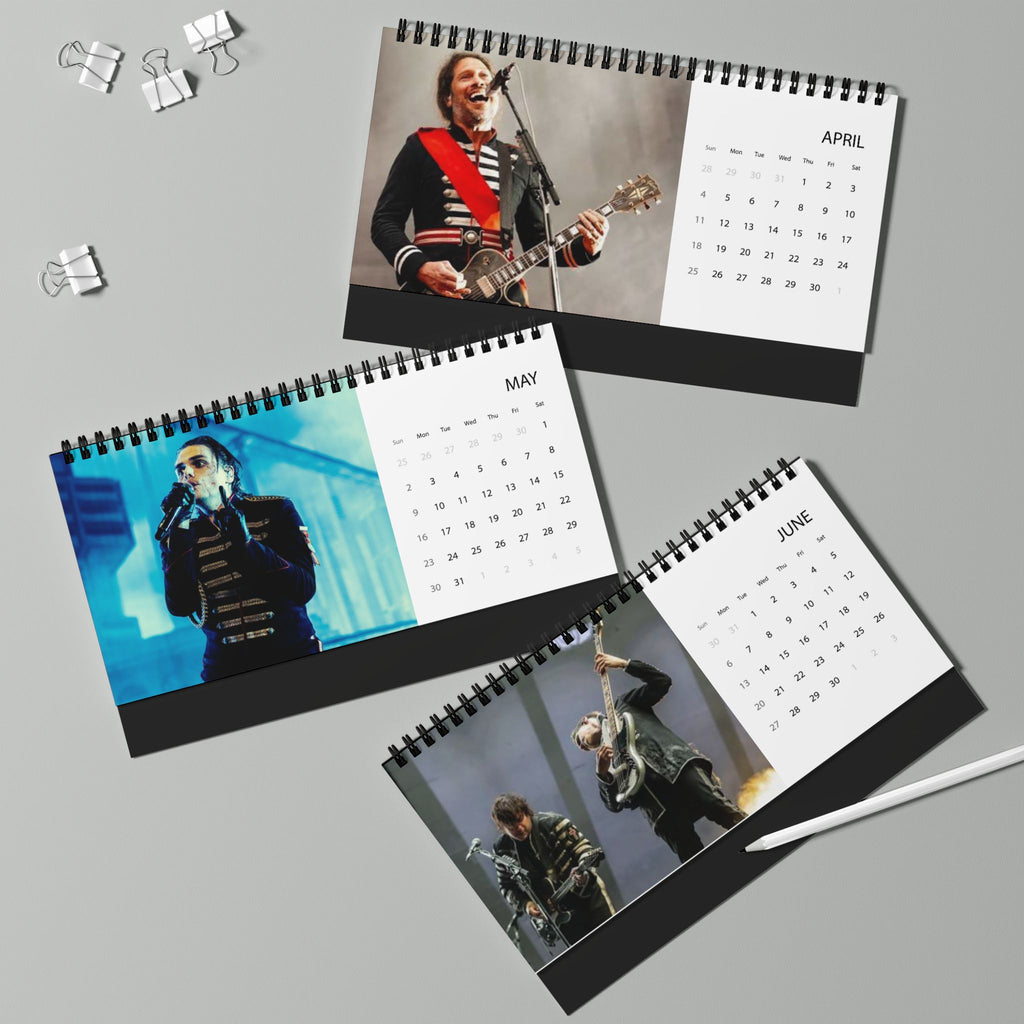 My Chemical Romance 2027 Desktop Calendar — Band Photo Grid Planner