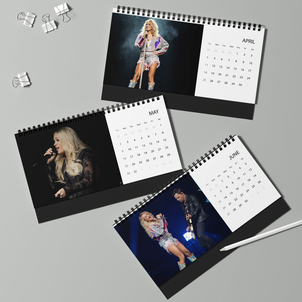 Carrie Underwood Desktop Calendar (2027 grid)