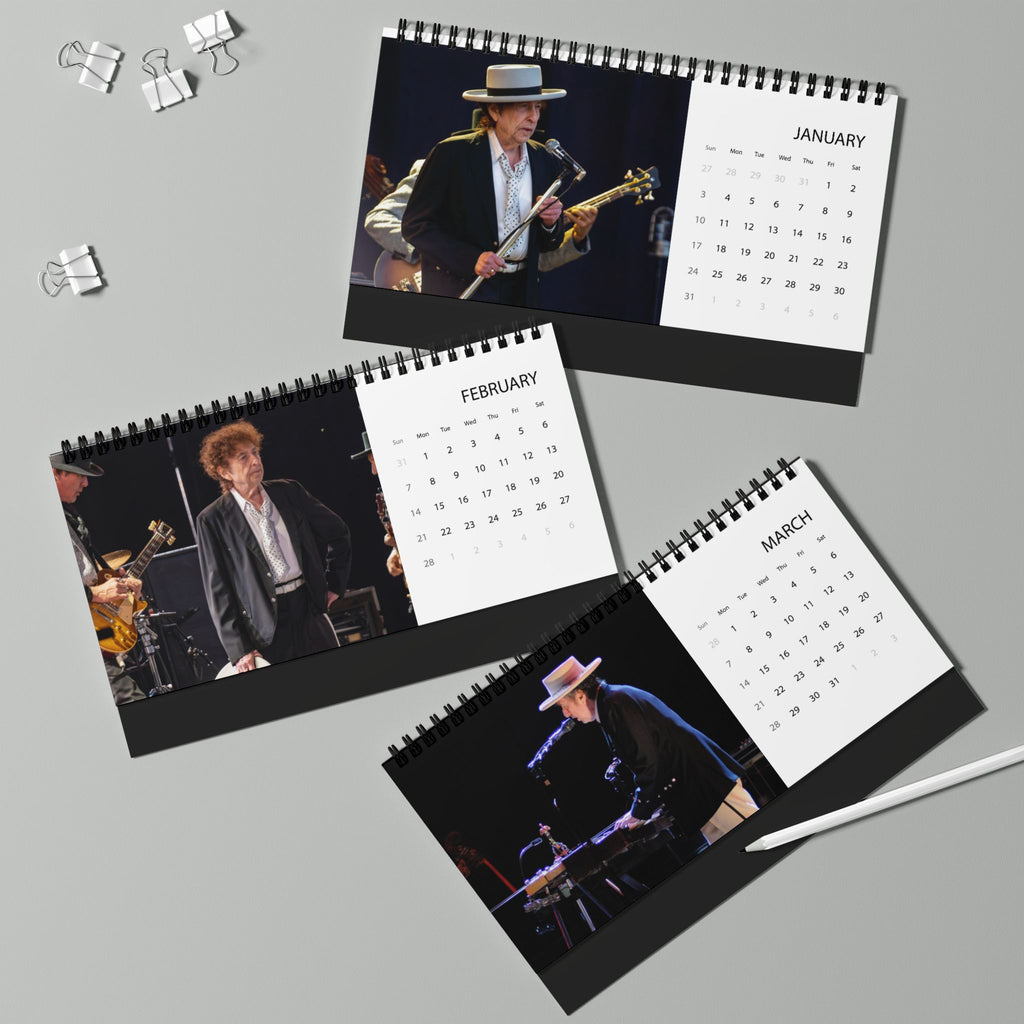 Bob Dylan Desktop Calendar (2027 grid)