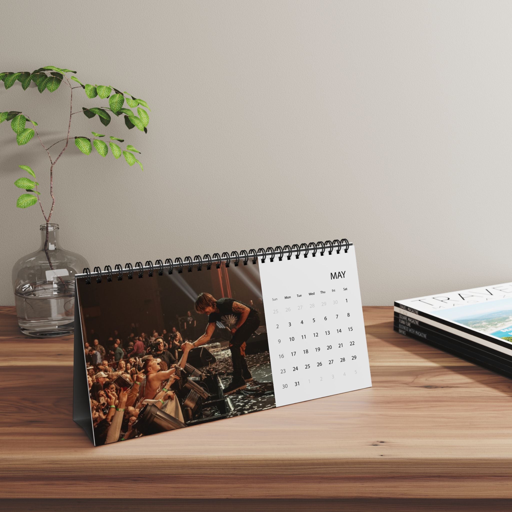 Keith Urban 2027 Grid Calendar (Desk Display)