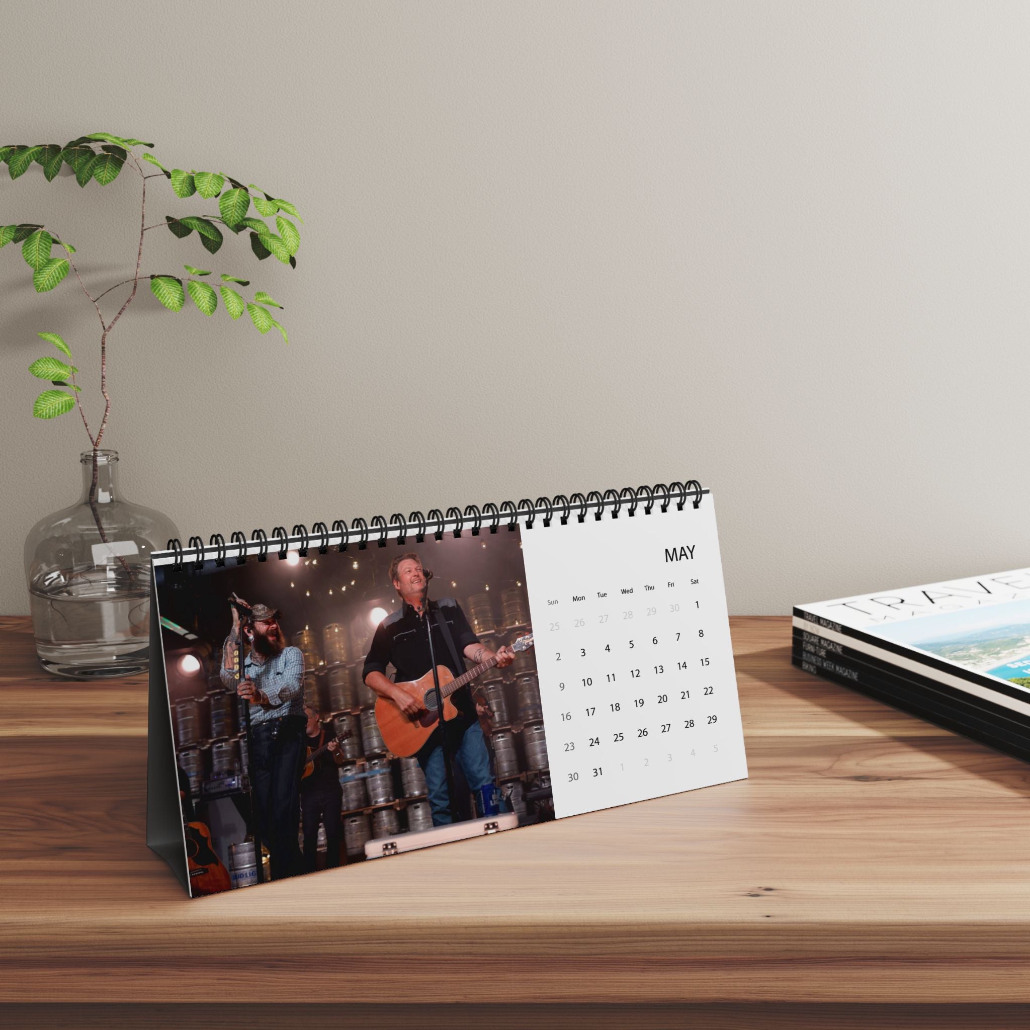Blake Shelton Desktop Calendar (2027 grid)
