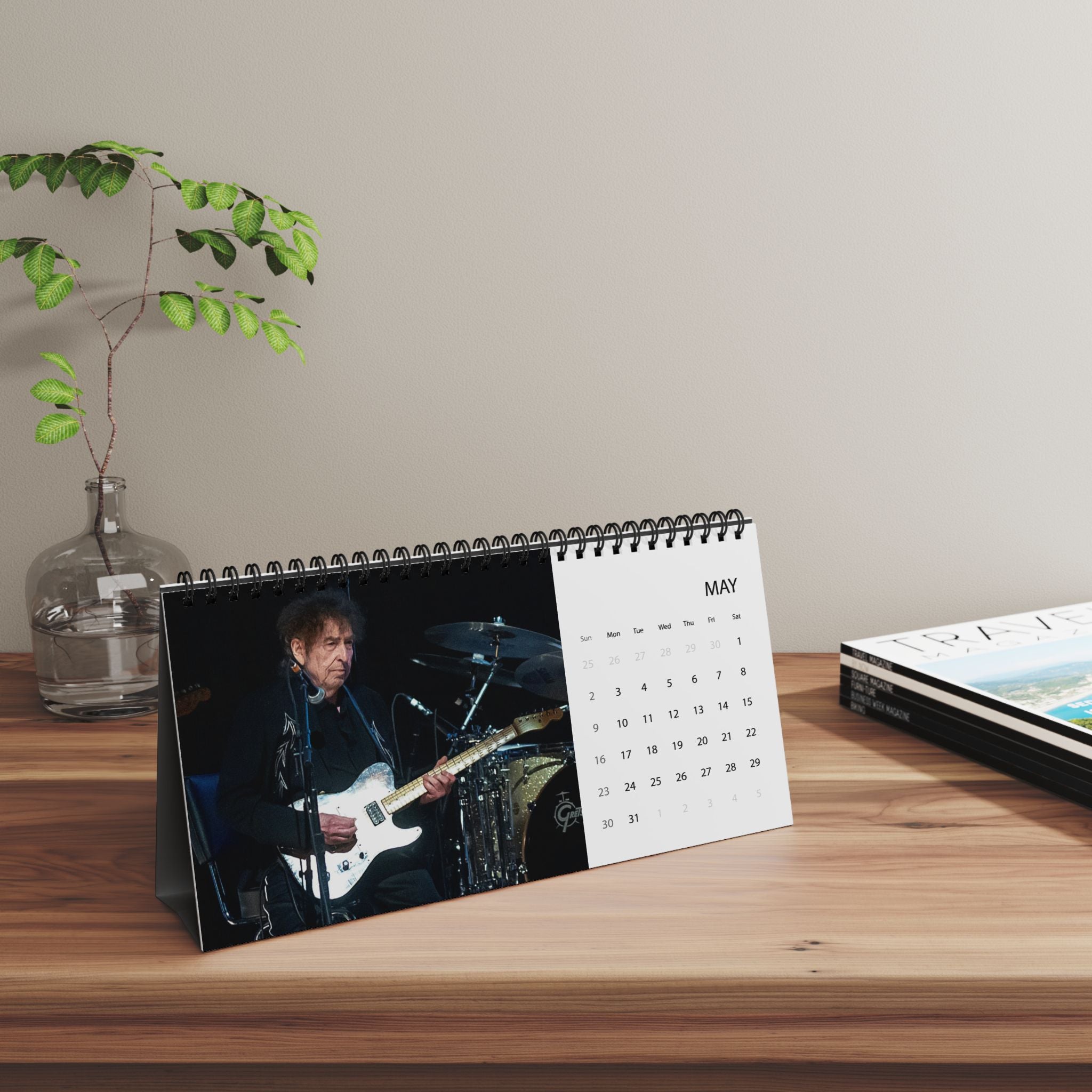 Bob Dylan Desktop Calendar (2027 grid)
