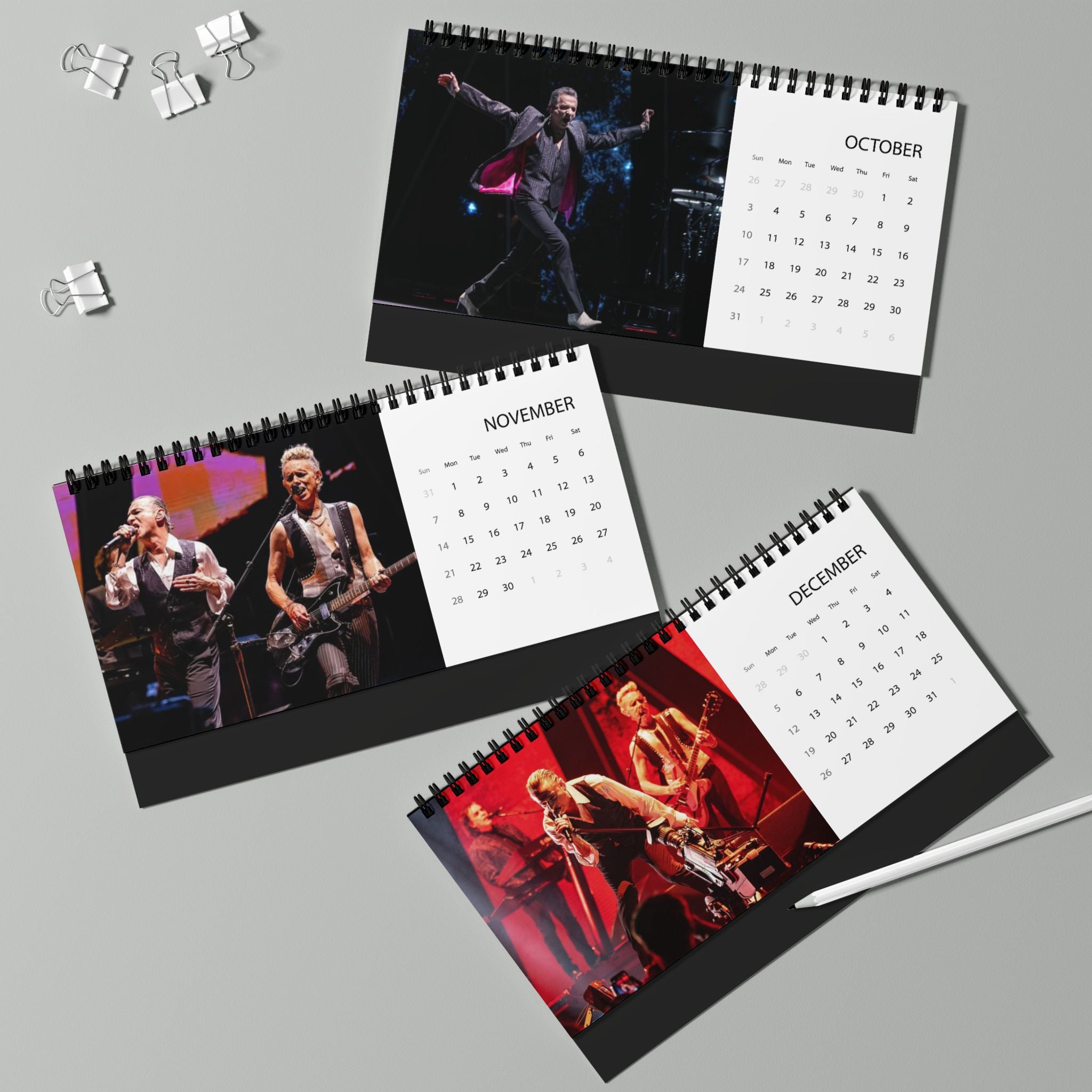 Depeche Mode Desktop Calendar (2027 grid)