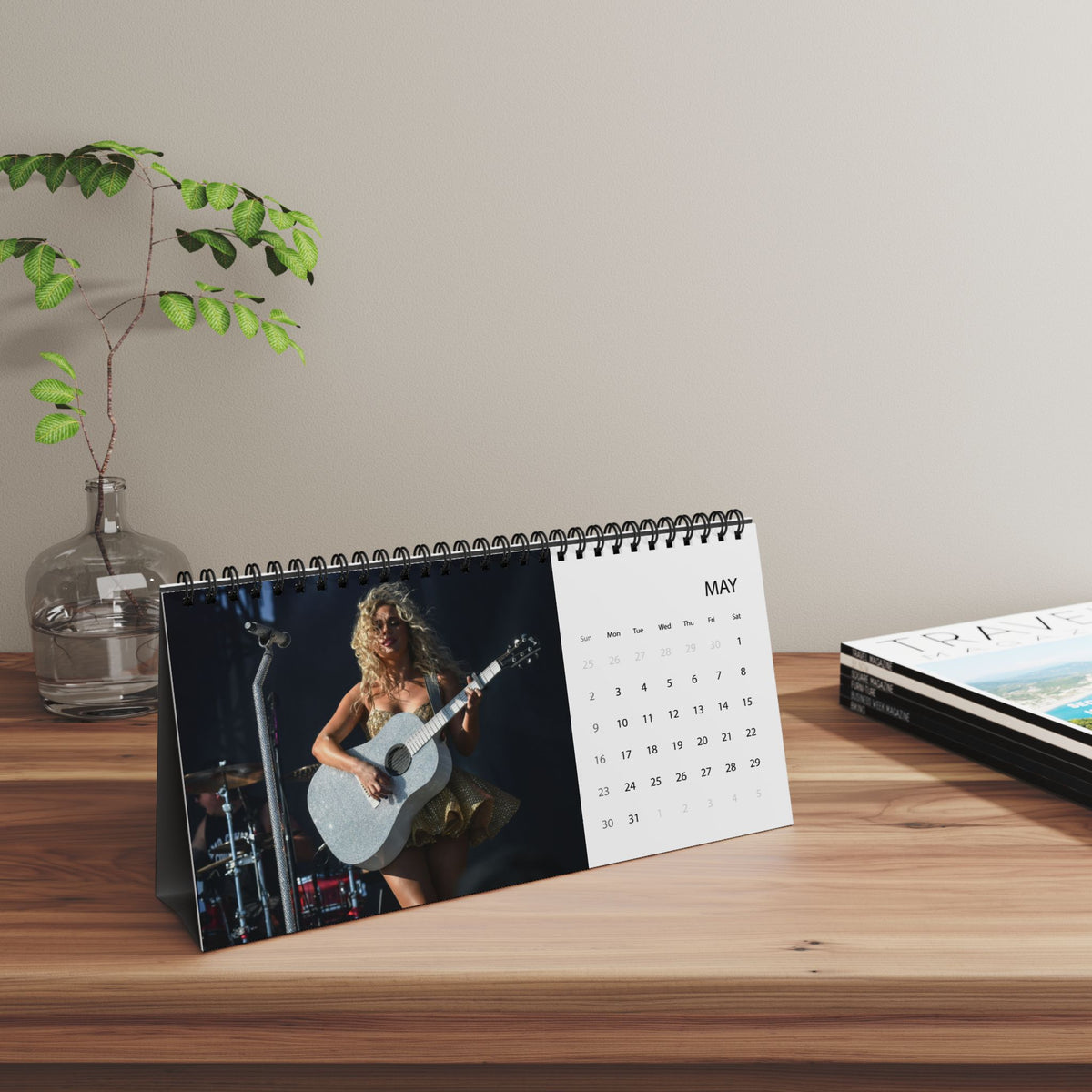 Megan Moroney Desktop Calendar Grid Desk Planner